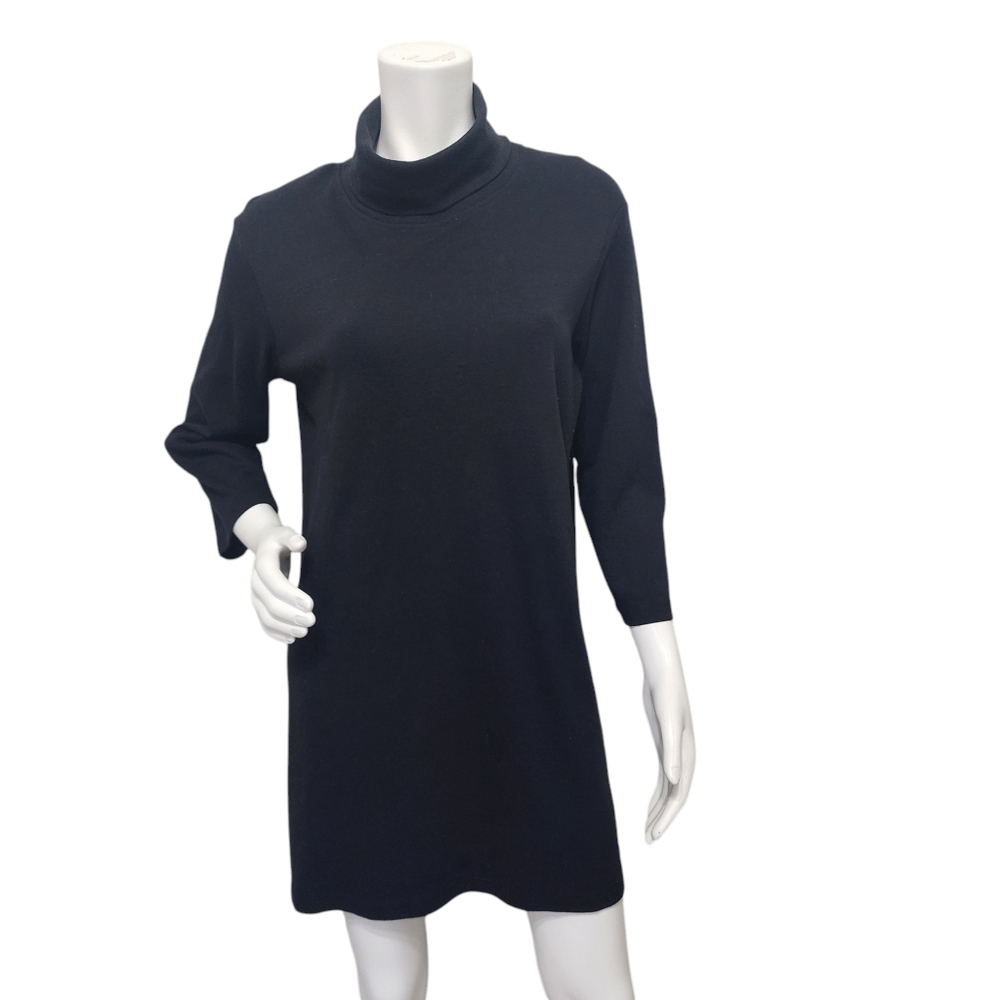 Piaza Italia Black Turtleneck Dress Size L - Picture 1 of 13